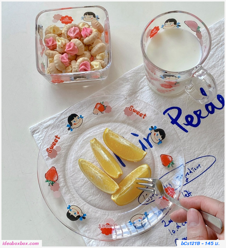 ถ้วย round bowl  Japanese Fujiya Milky Peko 