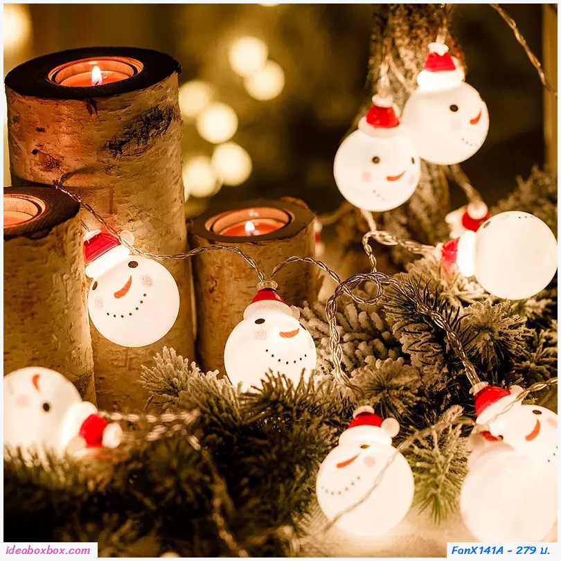 [พร้อมส่ง] ไฟตกแต่ง Christmas Decoration Xmas แบบ Santa 