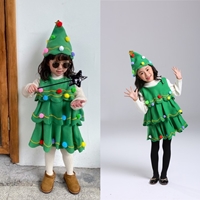 [พร้อมส่ง]ชุดต้นไม้-Christmas-Tree-เดรส_หมวก-Xmas(ไม่รวมเสื้อขาว)-สีเขียว