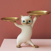 ตุ๊กตาแมวเต้นรำวางของ-ตกแต่งบ้าน--Nordic-Luxury-สีเทา