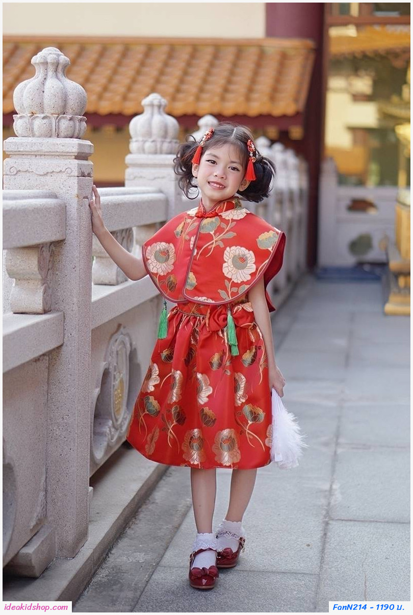 ชุดตรุษจีน เดรสพรีเมียม princess dress children  