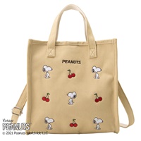 กระเป๋า-Cherry-Dog-Crossbody-Bag-Japanese-Snoopy-แบบปัก-สีกากี