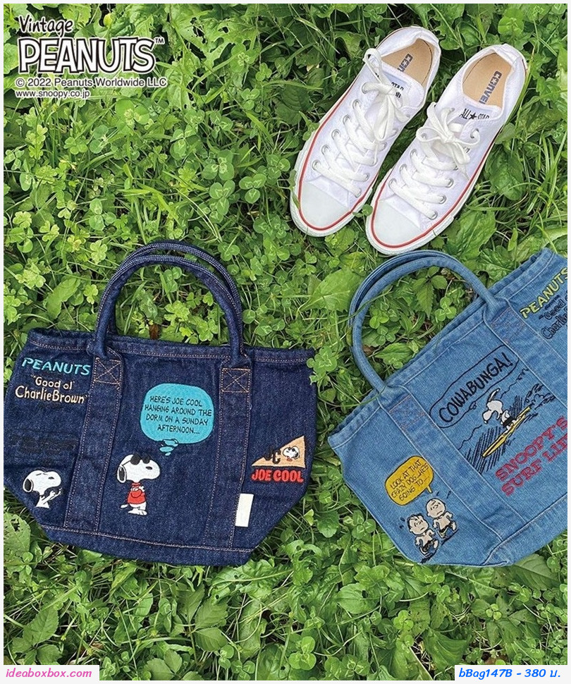  Canvas Snoopy Ẻѡ չ dark blue denim bag