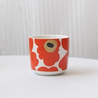แก้วกาแฟ-ไม่มีหู-Handleless-Cup-Marimekko-สีส้ม