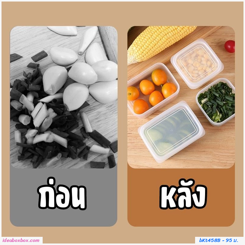 กล่องมินิถนอมอาหาร Japanese style พร้อมฝาปิดแบบแบน 100 ml.(เซต 4ชิ้น)
