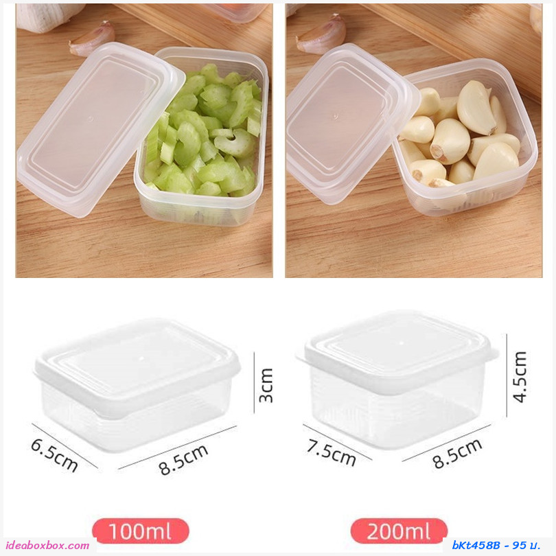 กล่องมินิถนอมอาหาร Japanese style พร้อมฝาปิดแบบแบน 100 ml.(เซต 4ชิ้น)