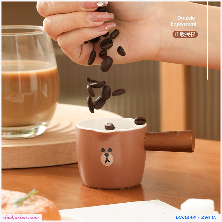 ถ้วยเซรามิกใส่นม ชงชาร้อน 100ml.ลาย LINE Sally