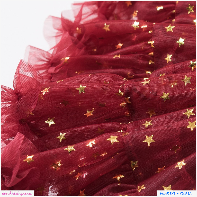 กระโปรงเด็ก Premium tutu ลายดาว สีแดง