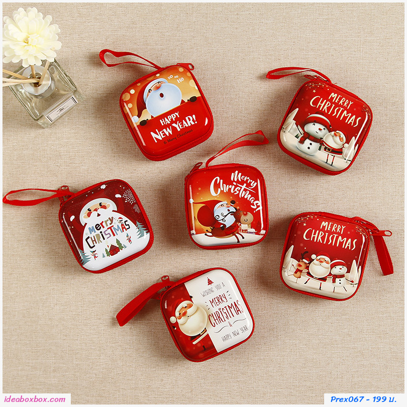 [พรีออเดอร์] กระเป๋าใส่เหรียญ ธีม XMas แพค 10 ใบ