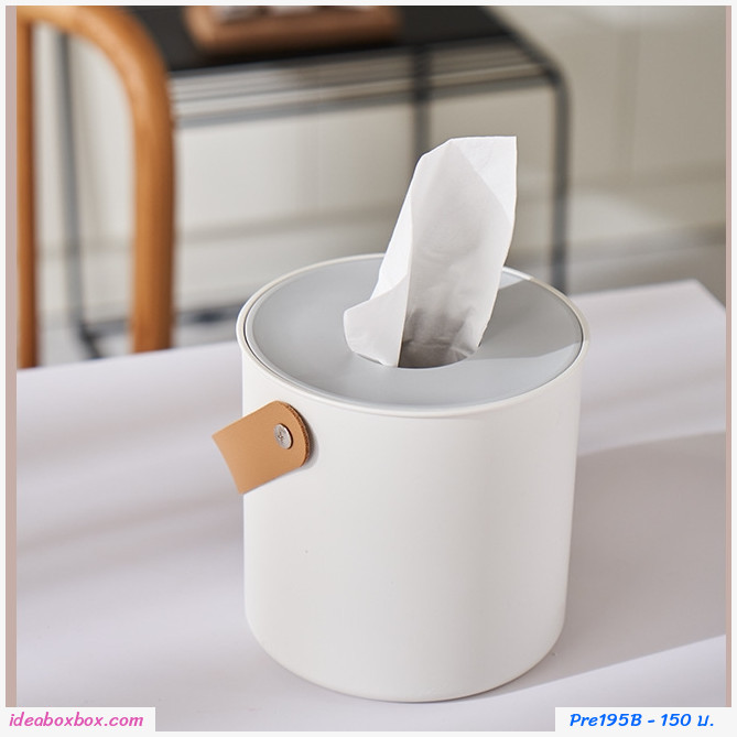 [พรีออเดอร์] กล่องใส่กระดาษทิชชู่แบบมีหูหิ้ว มินิมอล ทรงกลม Round