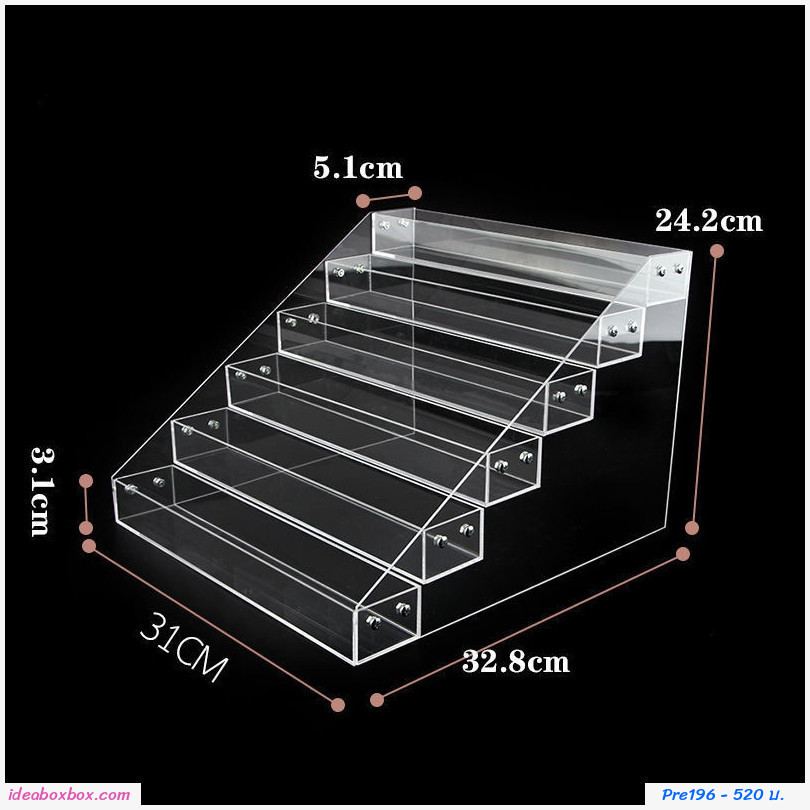 [พรีออเดอร์]บันไดโชว์โมเดล บันไดหลุม พลาสติกอะคิริค 6 ชั้น Figure Storage DIY