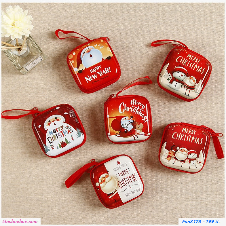 กระเป๋าใส่เหรียญ Xmas Coin purse แพค 10 ใบ