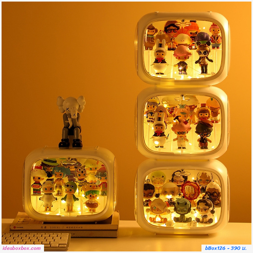 กล่องโชว์โมเดล Space capsule light strip one set  สีขาว