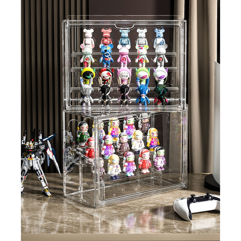 กล่องโชว์โมเดล+บันได  Blind box storage display stand 36x23x27