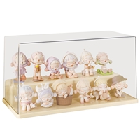 กล่องโชว์โมเดล_สแตนด์-transparent-figure-display-box-สีครีม