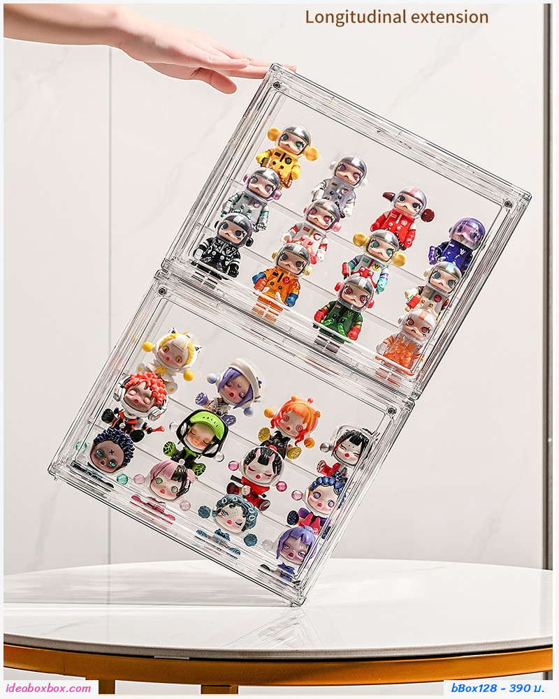 [พรีออเดอร์] กล่องโชว์โมเดล+บันได  Blind box storage display stand 27x22x18