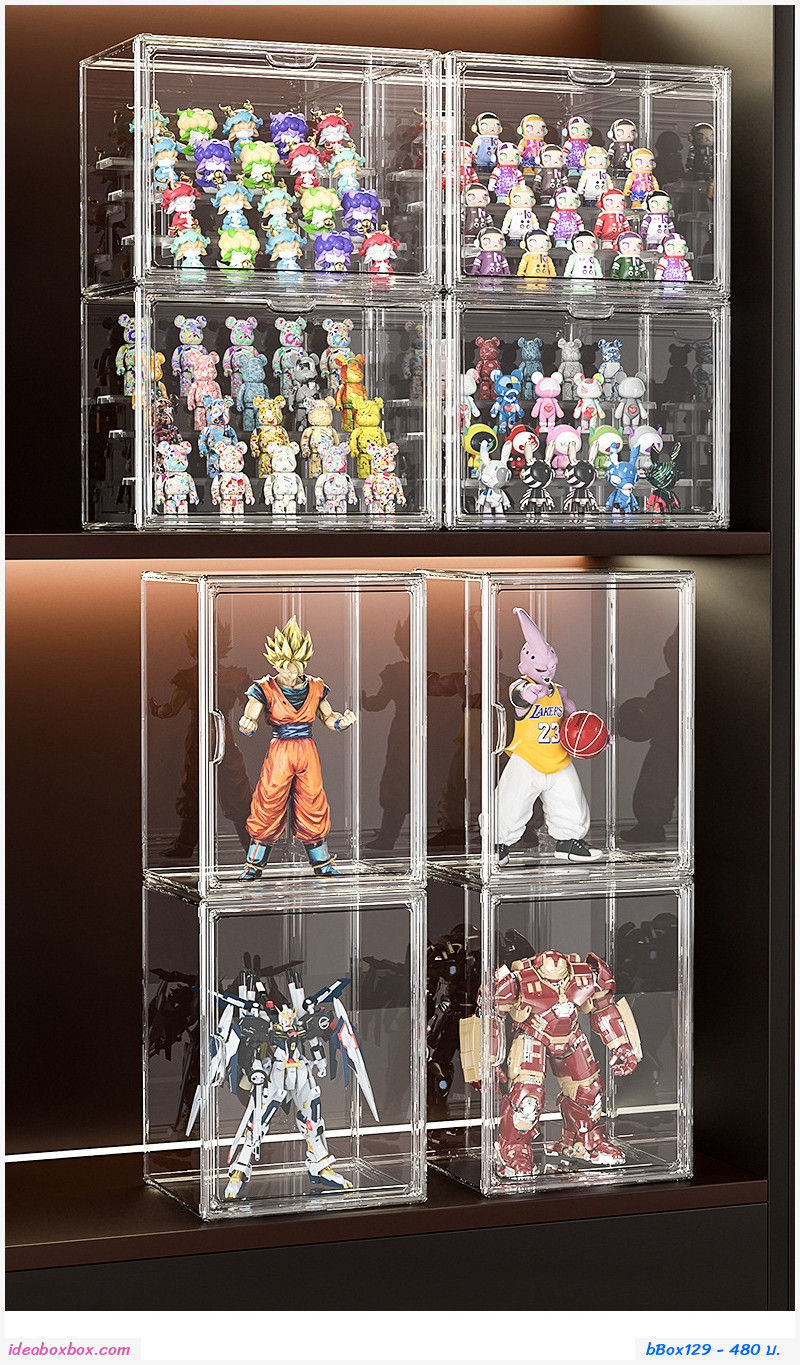[พรีออเดอร์] กล่องโชว์โมเดล+บันได  Blind box storage display stand 36x23x27