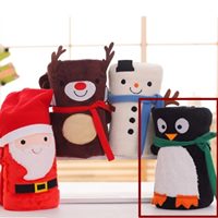 ผ้าห่ม-Travel-Blanket-Xmas-Gift-ลายเพนกวิน