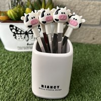 ส้อมจิ้มผลไม้-Fruit-Fork-ผลไม้-Cartoon-Cow-สีขาว(กระปุกและส้อม-6-คัน)