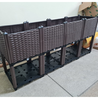 กระบะปลูกผัก-Balcony-vegetable-box-4-ช่องมีขา-30-ซม-พร้อมฐาน