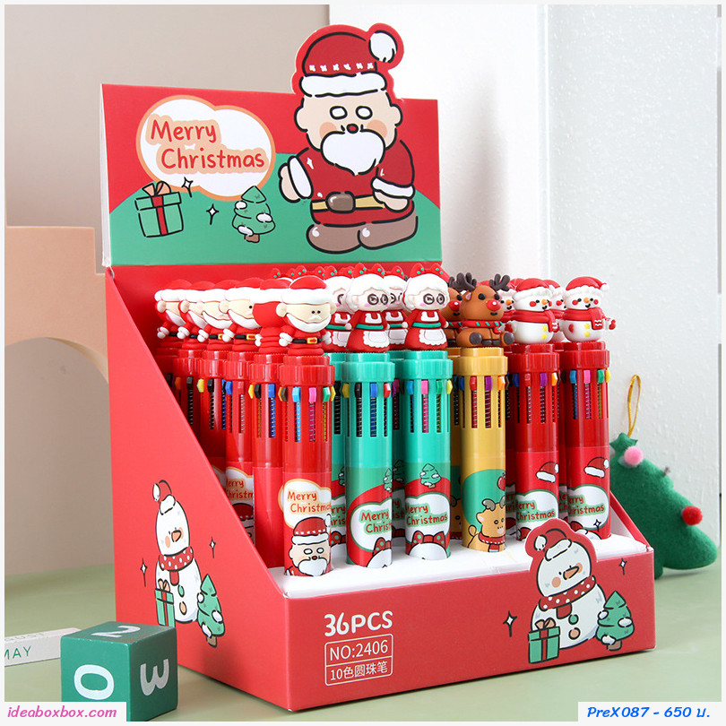 [พรีออเดอร์ รอ 10วัน] ปากกาสิบสี Christmas Festival ยกกล่อง 36 แท่ง