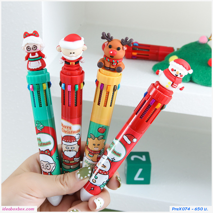 [พร้อมส่ง] ปากกาสิบสี Xmas Festival ยกกล่อง 36 ด้าม