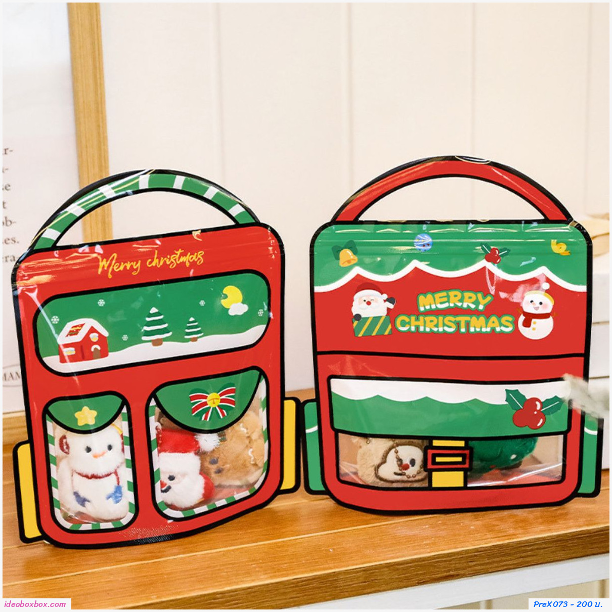 ถุงใส่ของขวัญ Xmas Gift Bag เฉพาะถุง(แพค 10 ชิ้น)