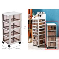 ลิ้นชักเก็บของอเนกประสงค์-4-ชอ่งใหญ่-พร้อมล้อเลื่อน