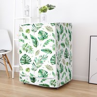 [พรีออเดอร์]ผ้าคลุมเครื่องซักผ้าแบบฝาหน้า-13-21-kg-แบบ-C-ลายใบไม้