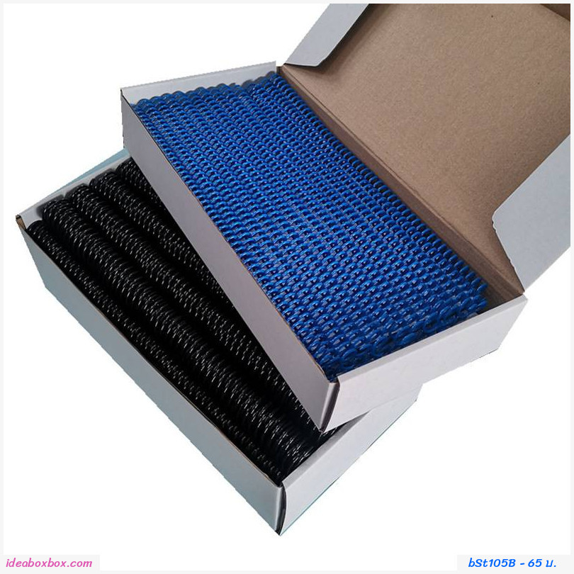 สันเกลียวพลาสติก เข้าเล่ม ขนาด 12mm สีขาว(แพค 10 อัน)