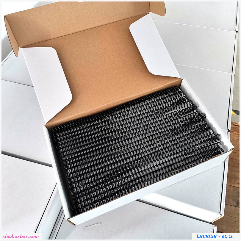 สันเกลียวพลาสติก เข้าเล่ม ขนาด 12mm สีขาว(แพค 10 อัน)