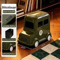 ถังขยะรถบัส-ตกแต่งห้อง-Retro-Bus-Car-พร้อมล้อเลื่อน-ขนาด-12L-สีเขียว