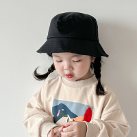 หมวกสไตล์เกาหลี-แถมหน้ากากใส-:เด็ก-สีดำ
