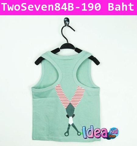 เสื้อกล้าม Two&Seven ลายเอี๊ยม สีเขียว