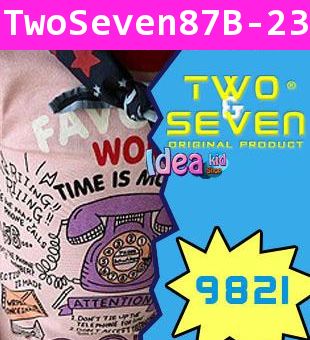 เสื้อยืด Two&Seven เวลาเป็นเงินเป็นทองสีชมพู