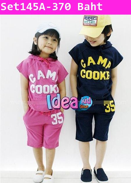 ชุดเสื้อกางเกง CAMP COOKE สีชมพู