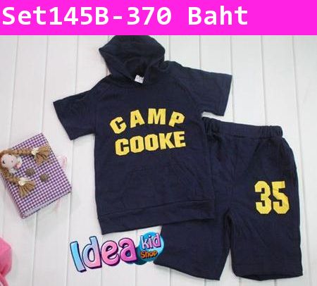 ชุดเสื้อกางเกง CAMP COOKE สีน้ำเงินเข้ม