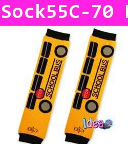 ถุงขาอเนกประสงค์ (Leg Warmer) ลายรถโรงเรียน สีส้ม