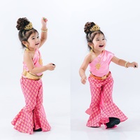 ชุดไทยสไบขาม้า-ชุดเด็ก-สีชมพู
