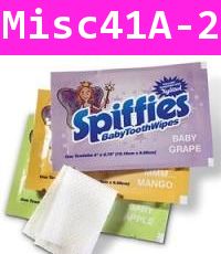 ผ้าเช็ดฟัน Spiffies ToothWipes รสแอปเปิล (USA)