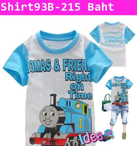 เสื้อยืด THOMAS&FRIEND สีฟ้า