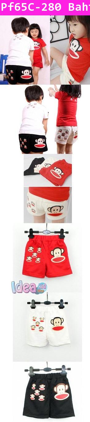 ชุดเสื้อกางเกง paul frank เสื้อแดง-กางเกงขาว