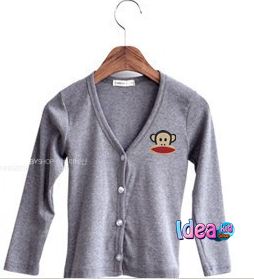 เสื้อคลุมแขนยาว-Paul-Frank-ดาวโรงเรียน-สีเทา