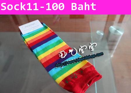 ถุงขาอเนกประสงค์เด็ก(Leg Warmer) ลายสีรุ้ง