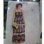 ชุดเดรส-สไตล์-Maxi-Dress-ลายดอกไม้สีดำ-