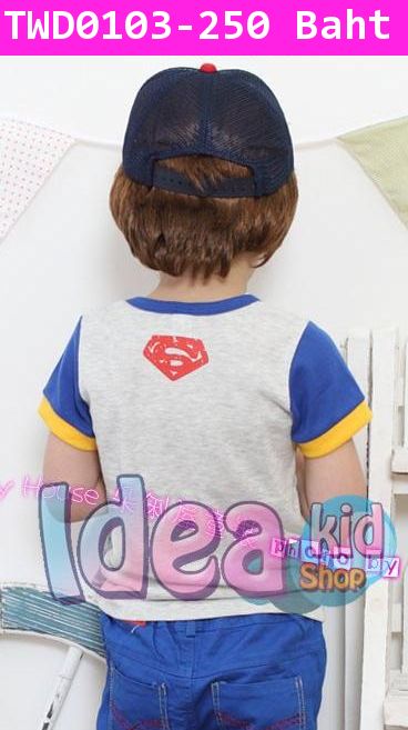 เสื้อยืด Superman สีเทา  (ไต้หวัน)