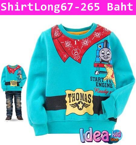 เสื้อแขนยาว Thomas คาวบอยสีเขียว