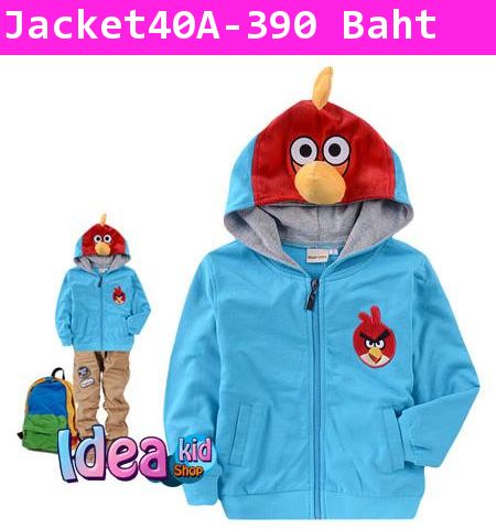 เสื้อแจ็คเก็ต ฉันคือ Angry Bird สีฟ้า (ไม่หนา)