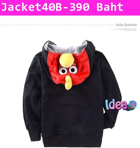 เสื้อแจ็คเก็ต ฉันคือ Angry Bird สีดำ (ไม่หนา)