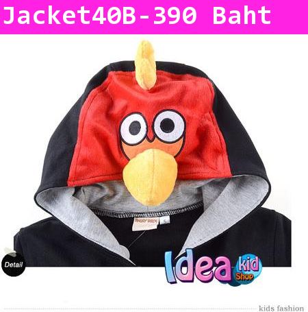 เสื้อแจ็คเก็ต ฉันคือ Angry Bird สีดำ (ไม่หนา)